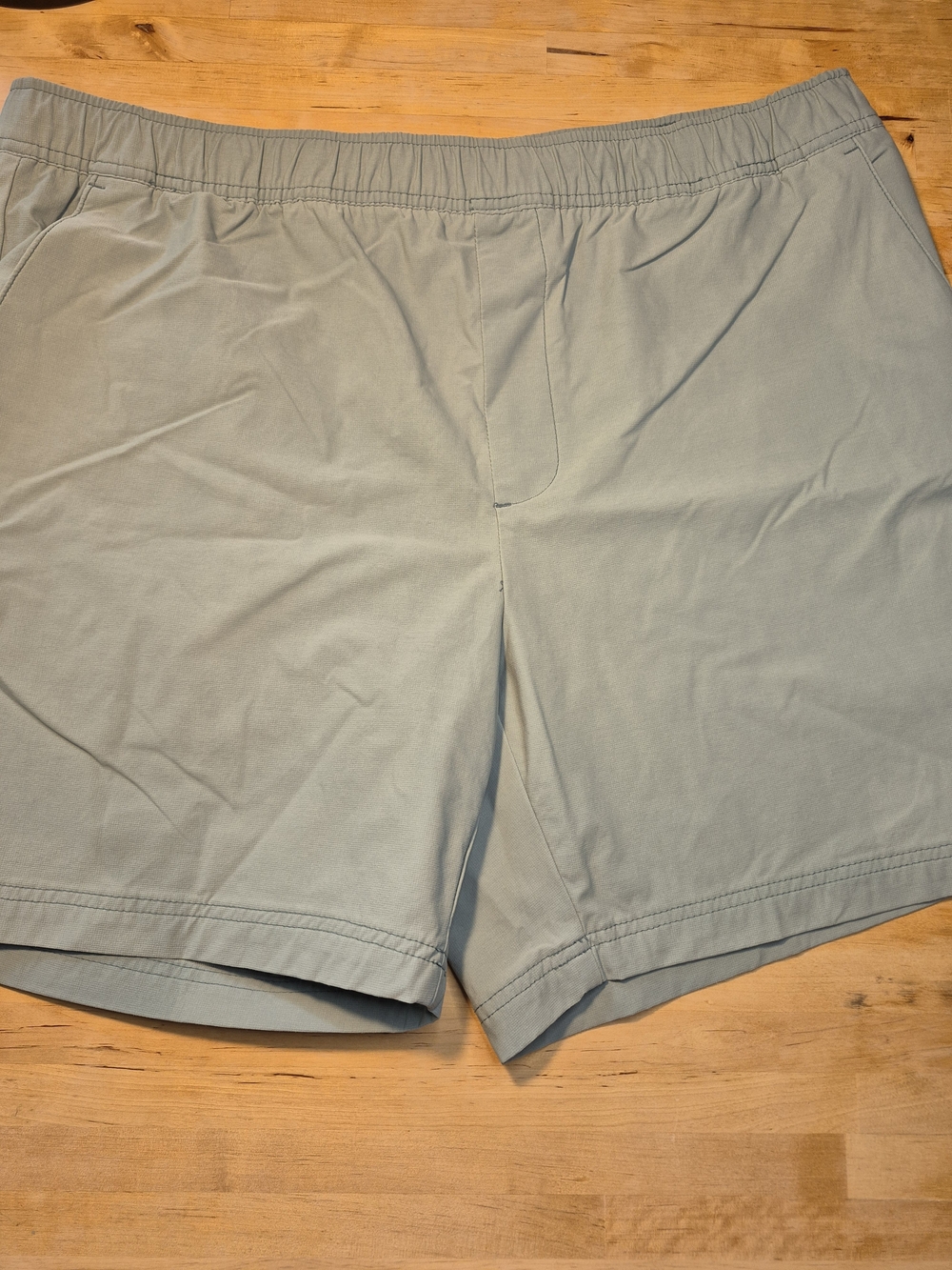 Men's Light Blue Performance Shorts - Elastic Waist